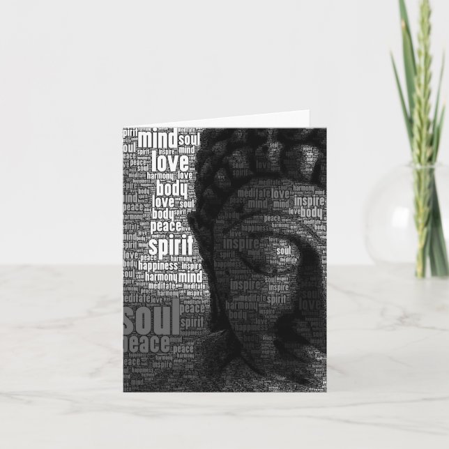 Cartão Palavras budistas da sabedoria (Frente)