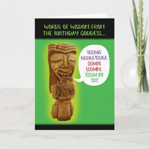 Cartão Palavras da Deusa de Aniversário Engraçada da Sabe