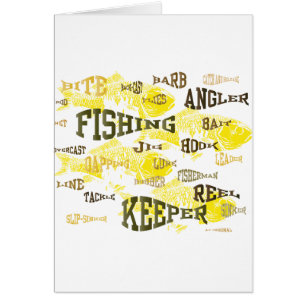 Cartão palavras da pesca