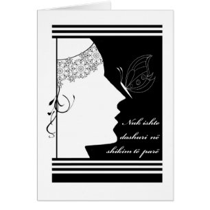 Cartão Palavras de amor e romance escritas em albanês