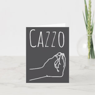 Cartão Palavras de Cazzo em Italiano Citação Divertida Pr