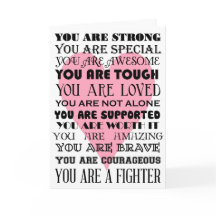 Palavras de encorajamento ganham bom ou cancer