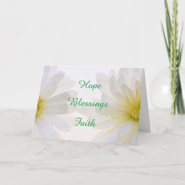 Cartão Palavras De Margarida De Conforto Ficam Bem (Frente)