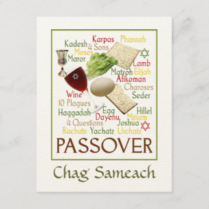 Cartão Palavras de Passover