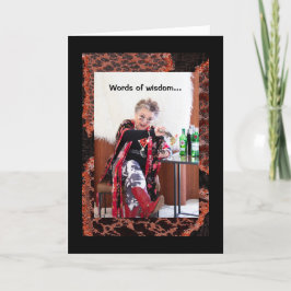 Cartão Palavras de Sabedoria sobre rir/cantar/trabalhar