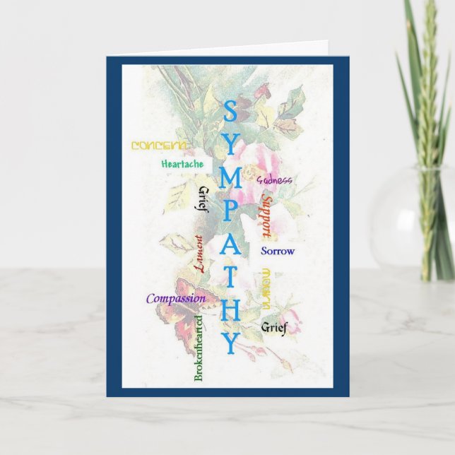 Cartão Palavras de simpatia (Frente)