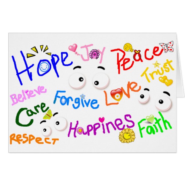 Cartão Palavras do coração_ (Frente Horizontal)