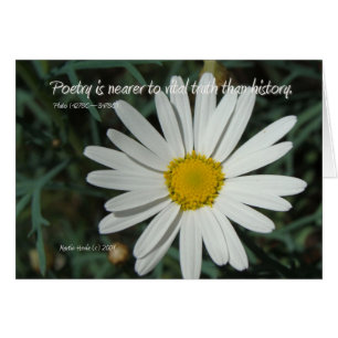 Cartão Palavras Famosas: Poesia - Série White Daisy Card