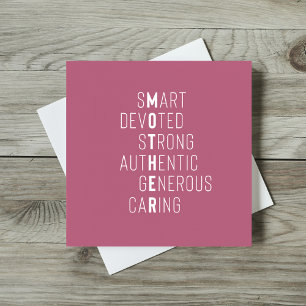 Cartão Palavras maternas definição de palavras cruzadas c