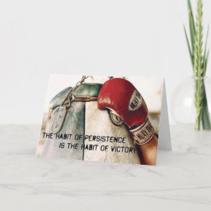 Cartão Palavras Motivacionais - O Hábito da Persistência