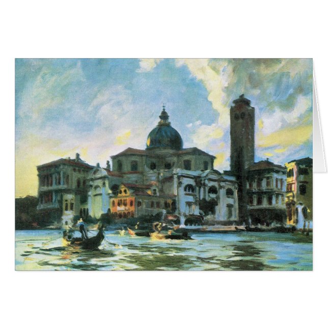 Cartão Palazzo Labia, Veneza, por John Singer Sargent (Frente Horizontal)