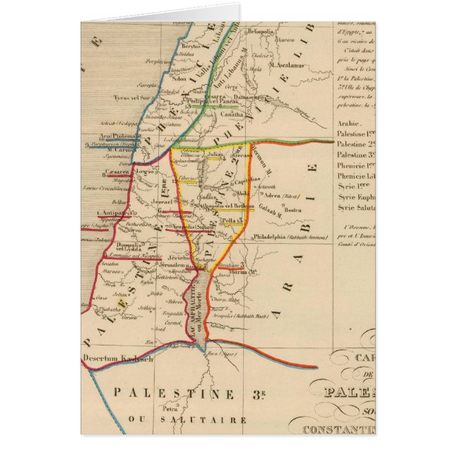 Cartão Palestina sous Constantin le Grand, 330 apres JC (Frente)