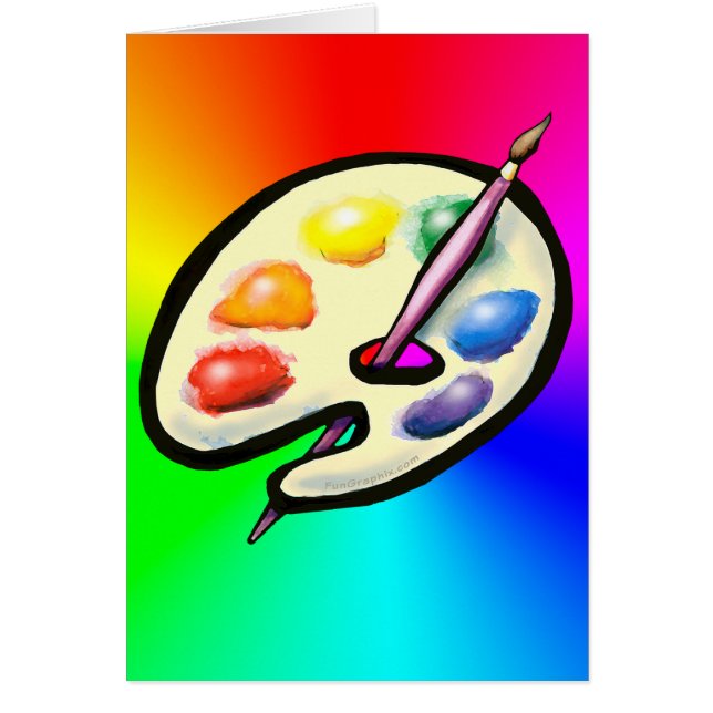 Cartão Paleta de artistas (Frente)