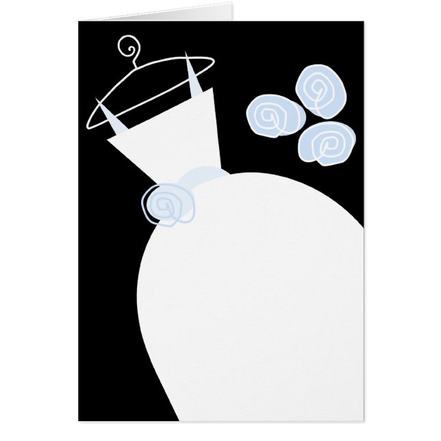 Cartão Palhaço azul de Casamento vertical (Frente)