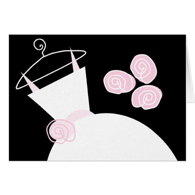 Cartão Palhaço Cor-de-Rosa Texto Horizontal Pastel preto (Frente Horizontal)