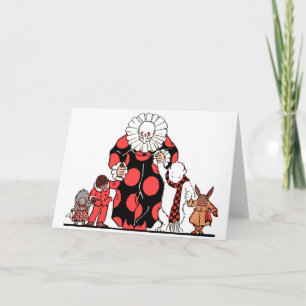 Cartão palhaço e amigos tiram seu arco