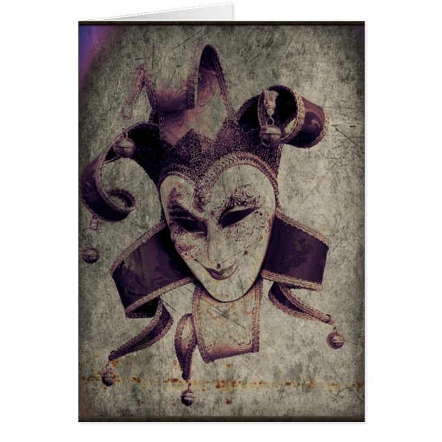 Cartão Palhaço mau do palhaço do renascimento gótico (Frente)