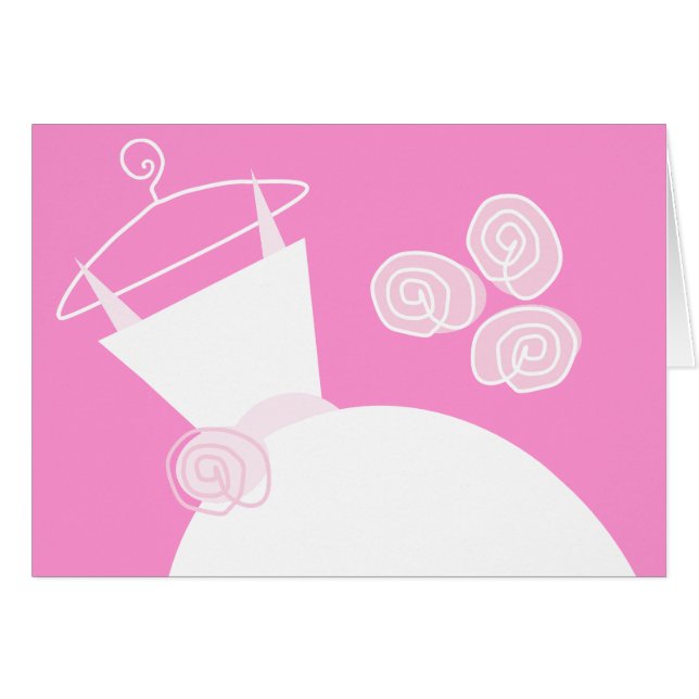 Cartão Palhaço Rosa de Casamento horizontal (Frente Horizontal)