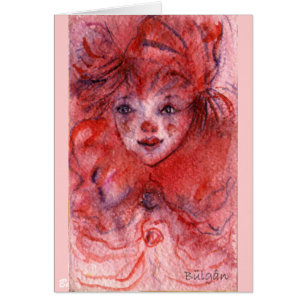 CARTÃO PALHAÇO VERMELHO PEQUENO