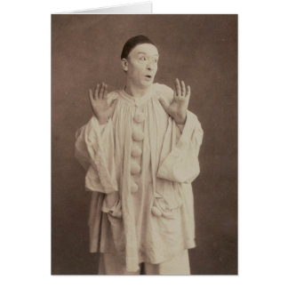 Cartão Palhaço Vintage Pierrot