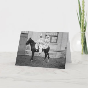 Cartão Palhaços em um Cavalo, Aniversário