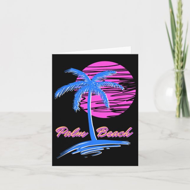 Cartão Palm Beach Retro 80s (Frente)