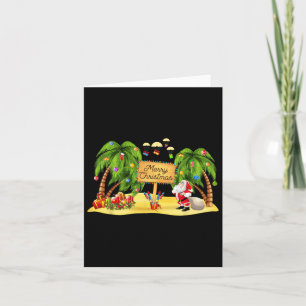 Cartão Palm de Natal Árvore Tropical Xmas Coconut Luzes P