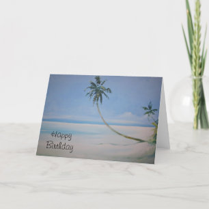 Cartão Palm Trees Happy Birthday Card