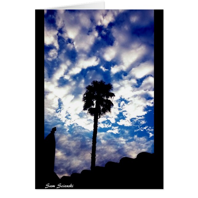 Cartão Palma nas nuvens (Frente)