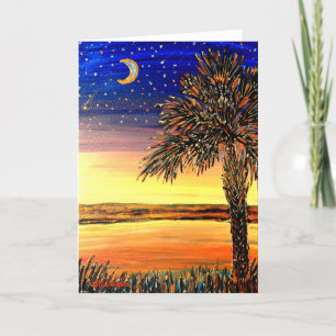 Cartão Palmetto Sunset Greeting Card