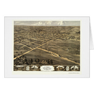 Cartão Palmyra, mapa panorâmico do MO - 1869