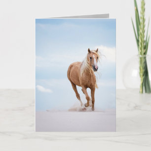 Cartão Palomino Stallion in the Dunes Horse Greeting Card