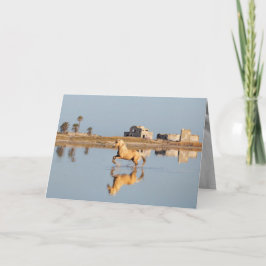 Cartão Palomino Stallion Leaps Horse Greeting Card