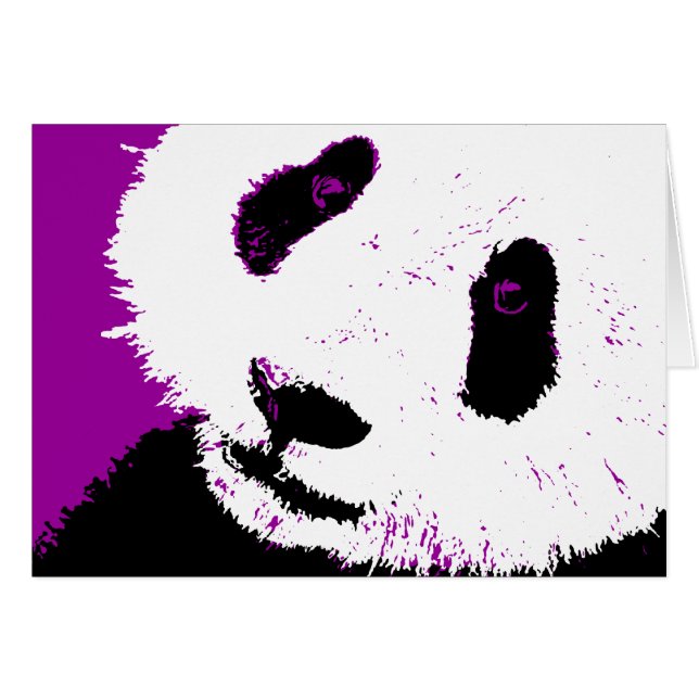 Cartão panda. (Frente Horizontal)