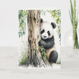 Cartão Panda Bear Pensando em Você