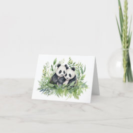 Cartão Panda Bears Obrigado