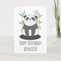 Panda branca e negra em Bambu no aniversário
