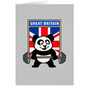 Cartão Panda BRITÂNICA do halterofilismo