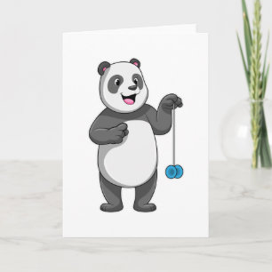 Cartão Panda com Io-iô