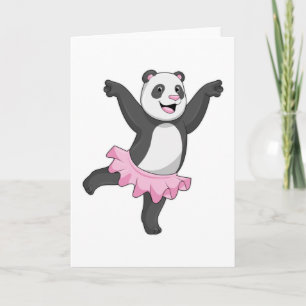 Cartão Panda como Ballerina no Balé