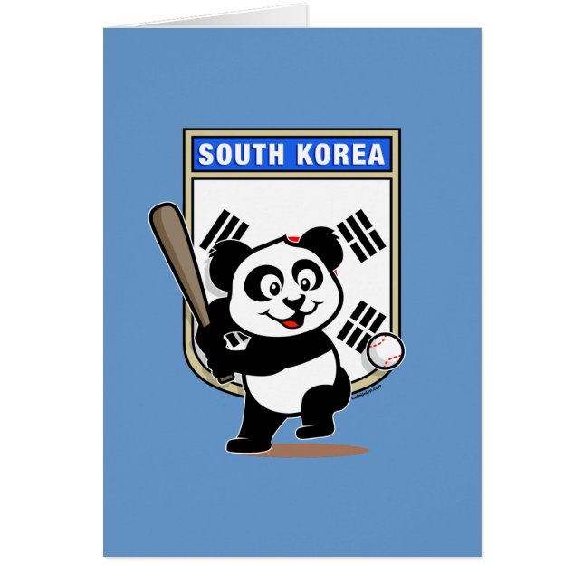 Cartão Panda de basebol da Coreia do Sul (Frente)