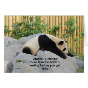 Cartão Panda do Dia Preguiçoso Bonito