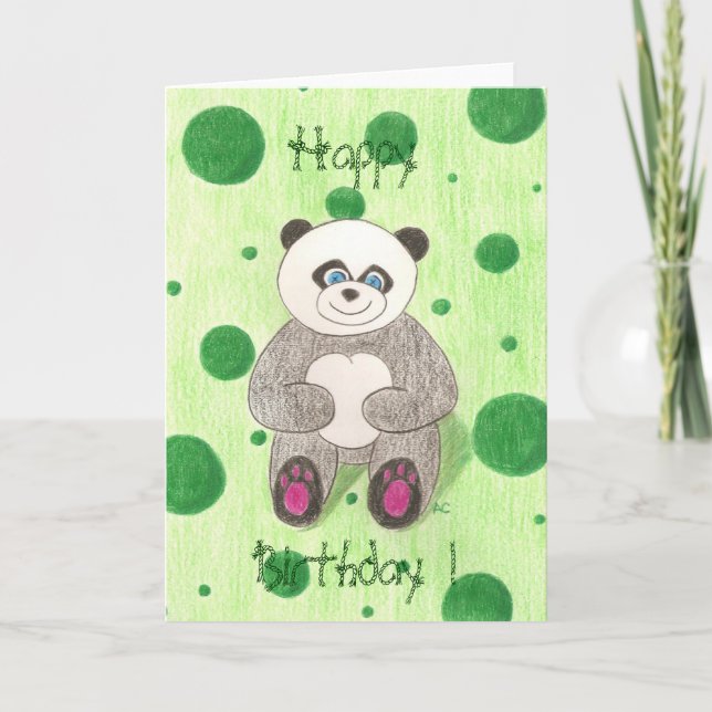 Cartão Panda Feliz Aniversário! (Frente)