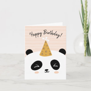 Cartão Panda Feliz Aniversário