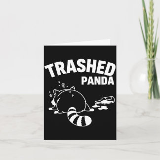 Cartão Panda Guaxinim Bêbado e Divertido