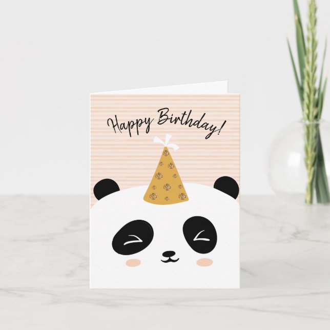 Cartão Panda Happy Birthday Card (Frente)