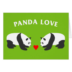 Cartão Panda Love (Verde)