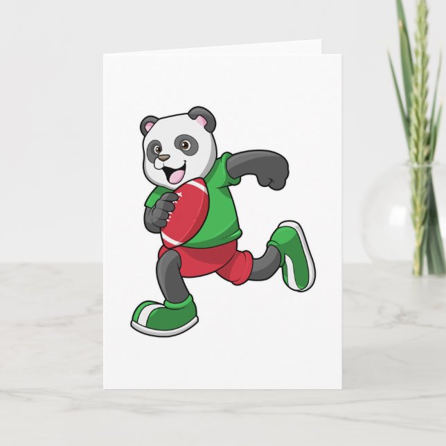Cartão Panda no Futebol com Equipamento (Frente)