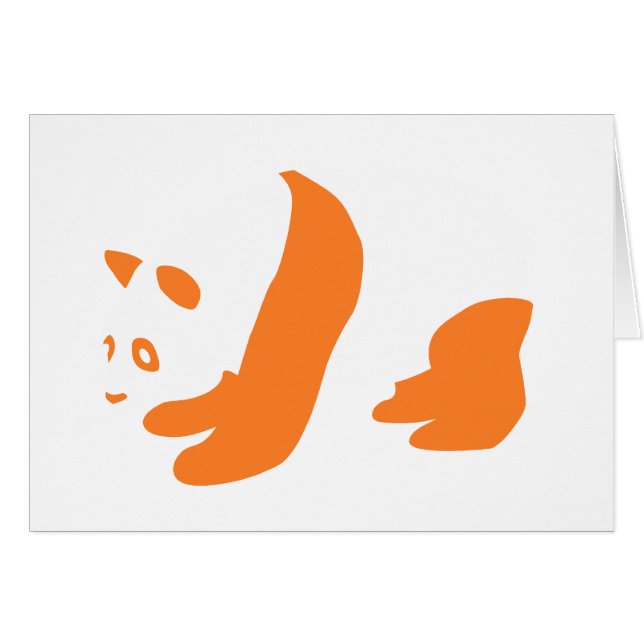 Cartão Panda (Orange) (Frente Horizontal)
