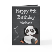 Panda Personalizado Quadro de Aniversário do Crian